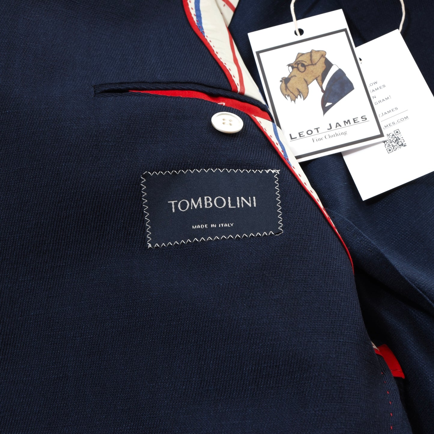 Tombolini Wool-Linen Jacket Size 52 ca. 53cm - Navy Blue