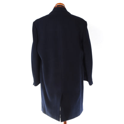 Handmade Wool Overcoat Chest ca. 62cm - Navy Blue