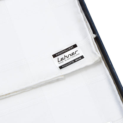 NOS Lehner Switzerland Handkerchief/Pocket Square Set of 3 - White