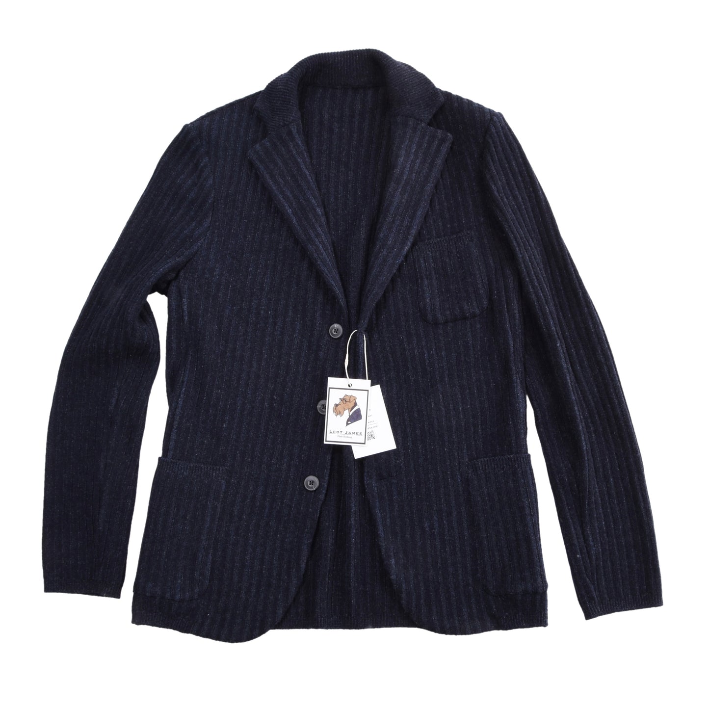 Gran Sasso Sartorial Wool Jacket/Cardigan Size 52 ca. 51cm - Navy