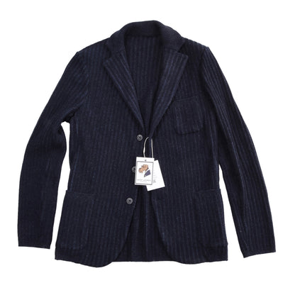 Gran Sasso Sartorial Wool Jacket/Cardigan Size 52 ca. 51cm - Navy