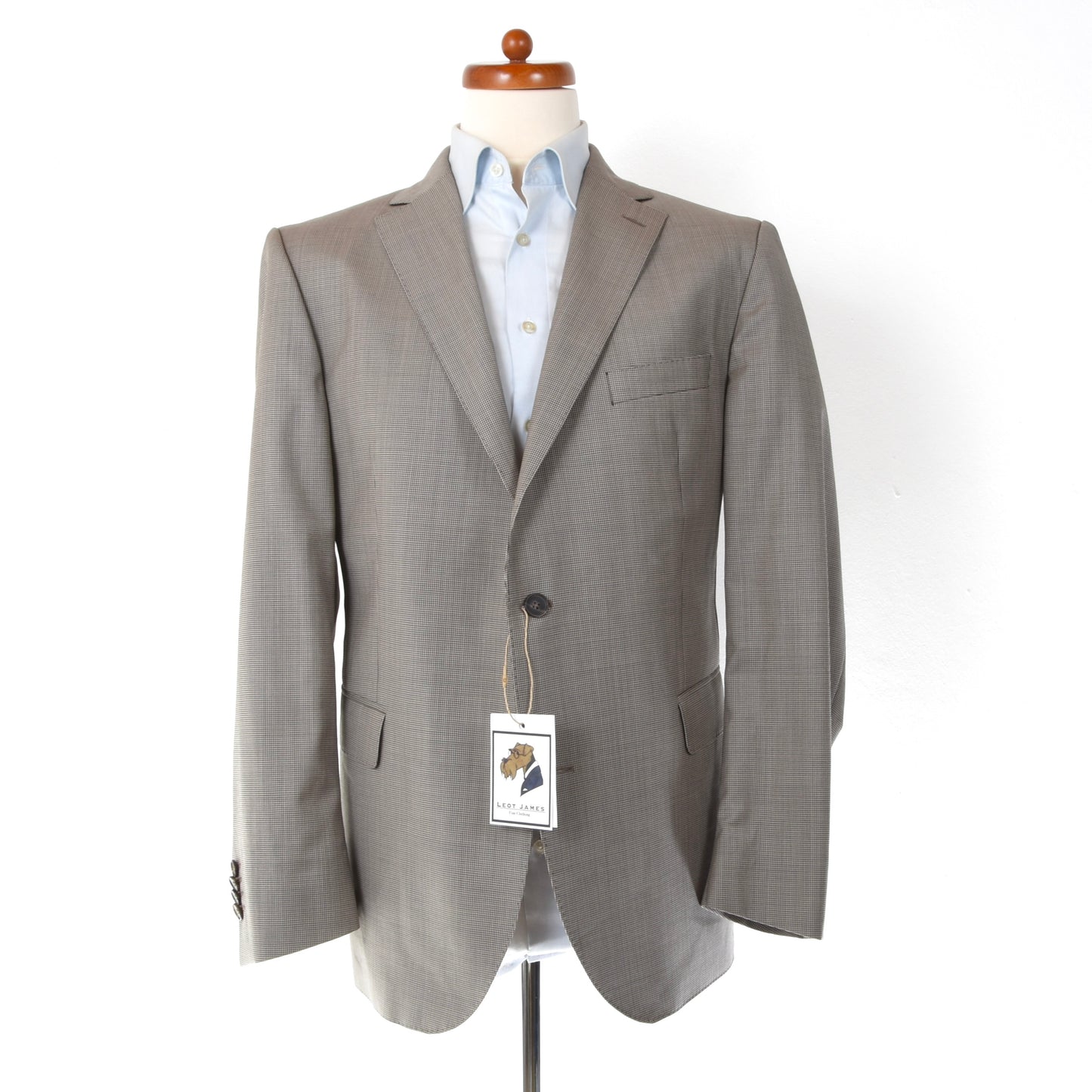 House of Gentlemen x Dressler Super 110s Suit Size 26 Shaped Fit - Houndstooth