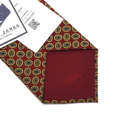 Vintage Burberrys of London Silk Tie Made in England - Red Paisley