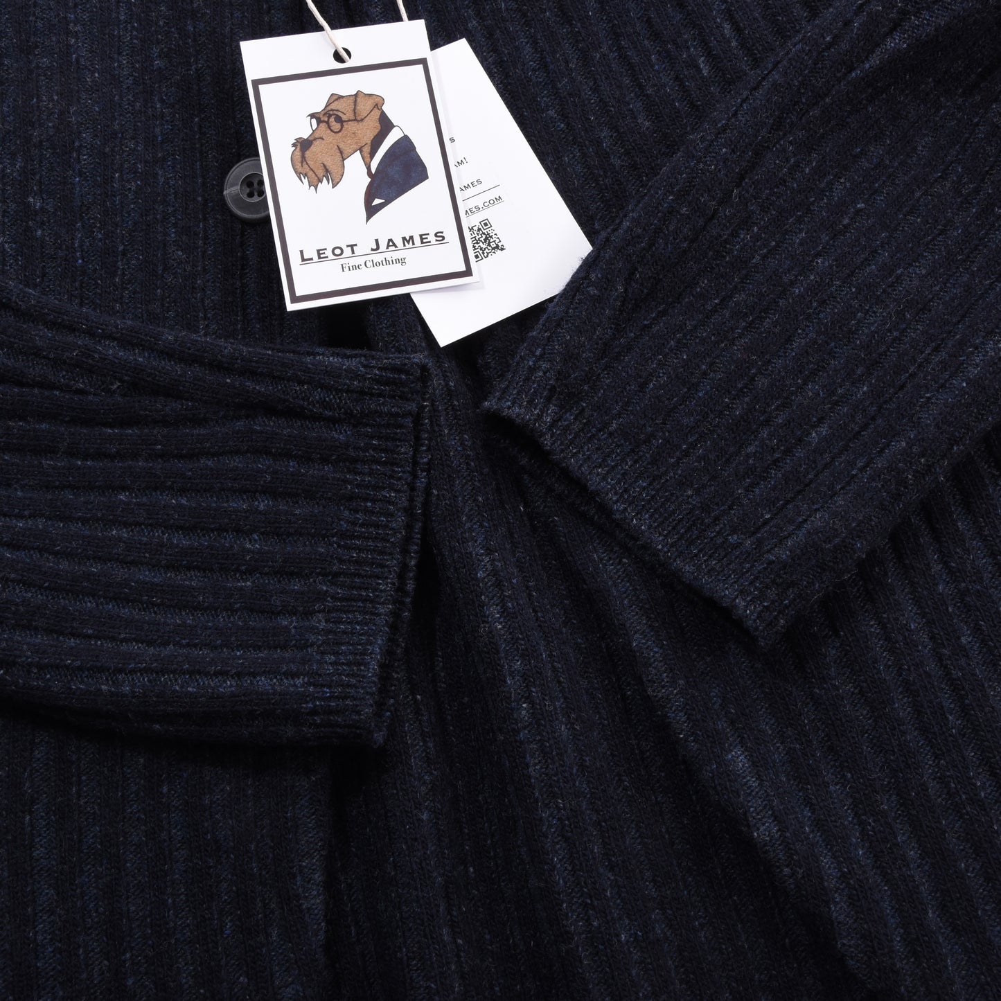 Gran Sasso Sartorial Wool Jacket/Cardigan Size 52 ca. 51cm - Navy