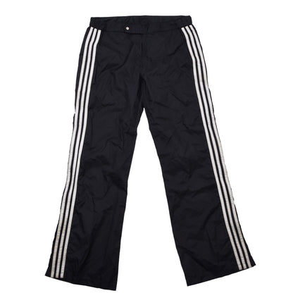Vintage Adidas Nylon-Regenhose aus den 80er Jahren, Größe D48 (ca. 42 cm), Schwarz