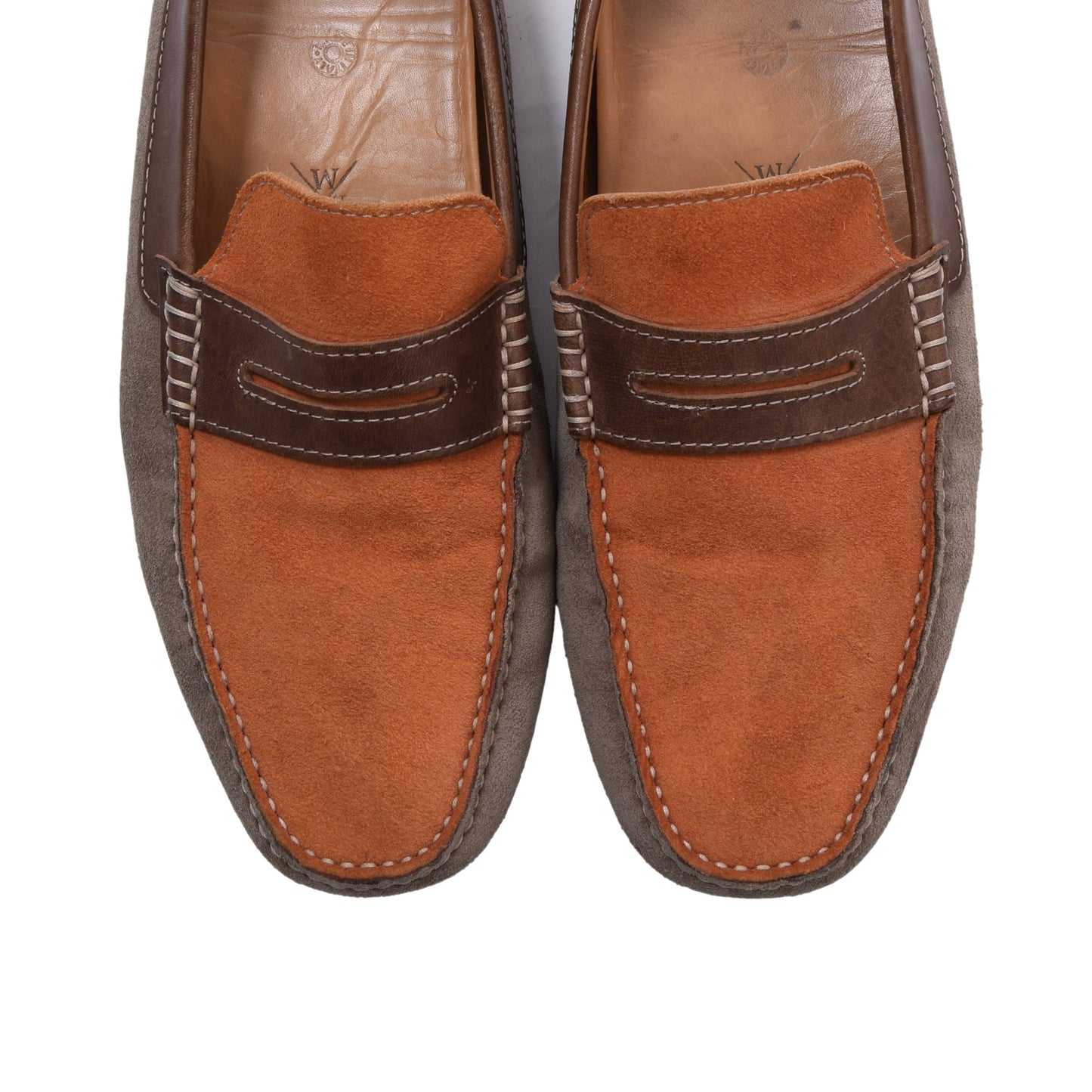 Sutor Mantellassi Driving Loafers Size 41 - Orange/Tan/Brown