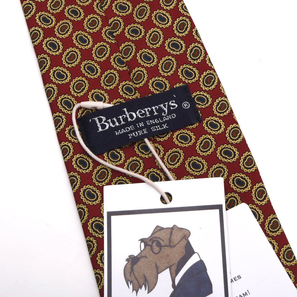 Vintage Burberrys of London Silk Tie Made in England - Red Paisley