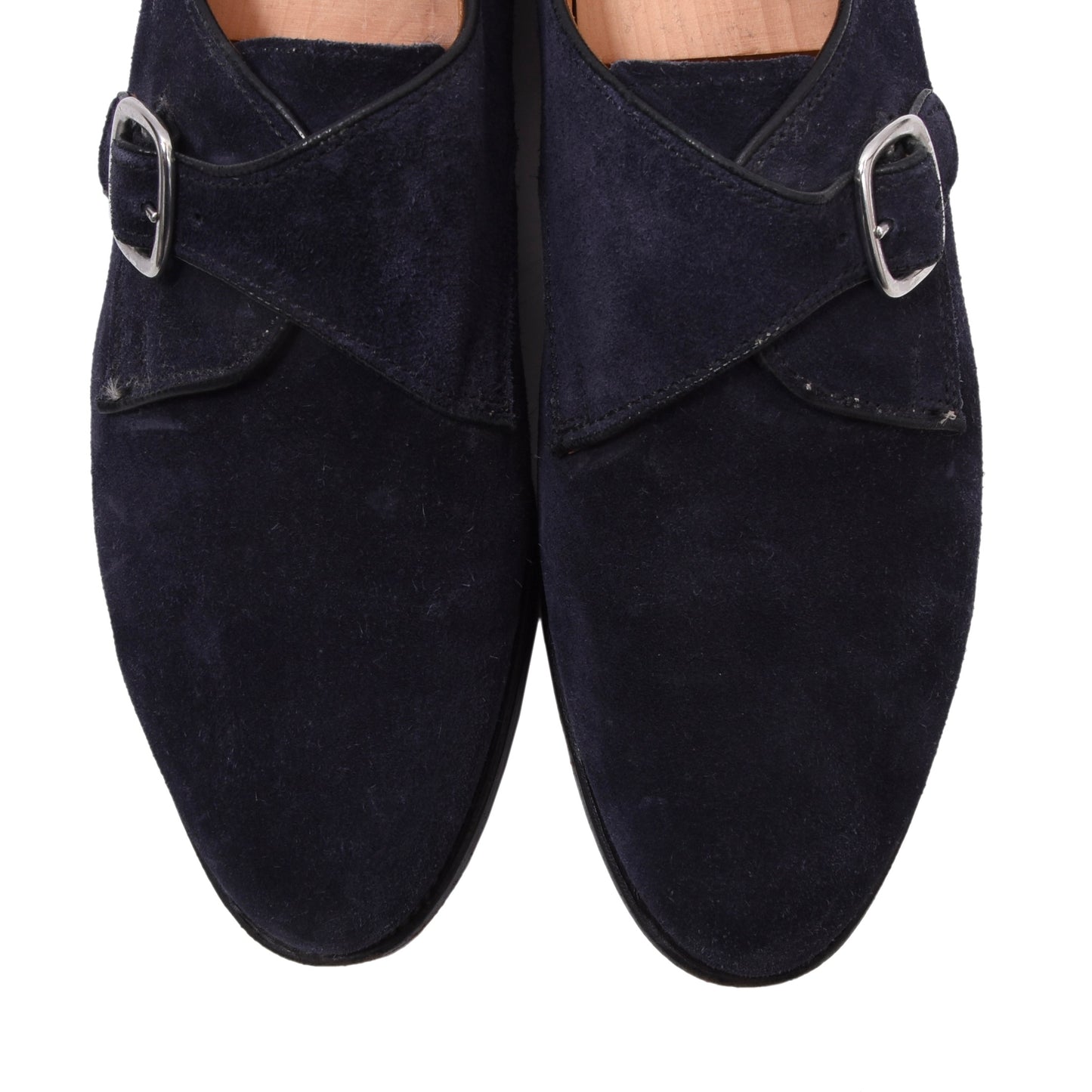 Ludwig Reiter Single Monk Suede Shoes Size 7 1/2 - Blue