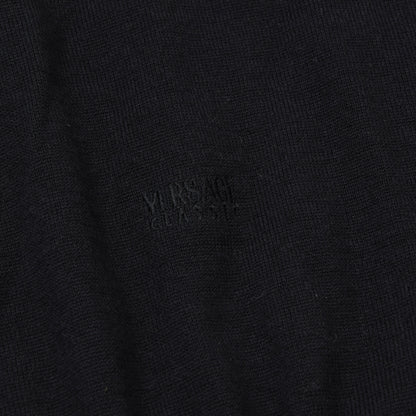 Vintage Versace Classic V2 Wool Sweater Size XL Chest ca. 60.5cm DEFECT - Black