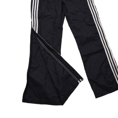 Vintage Adidas Nylon-Regenhose aus den 80er Jahren, Größe D48 (ca. 42 cm), Schwarz