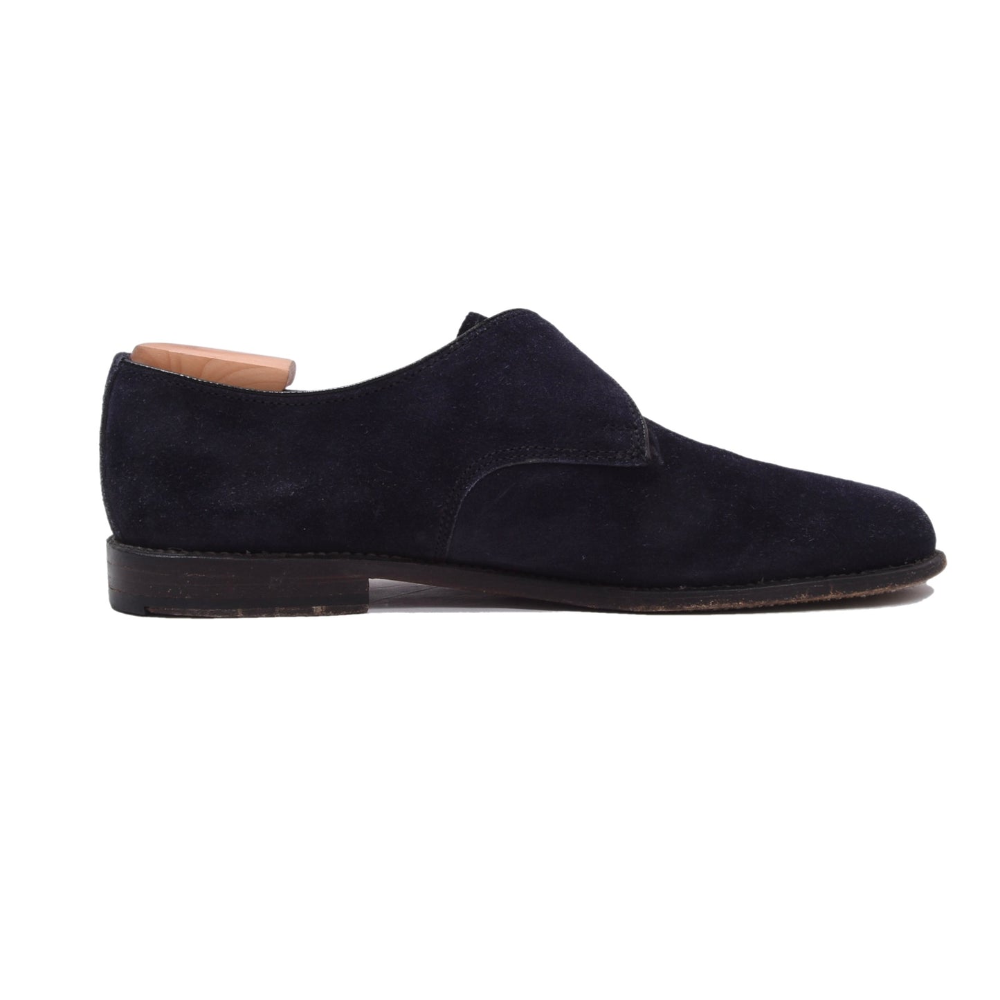 Ludwig Reiter Single Monk Suede Shoes Size 7 1/2 - Blue