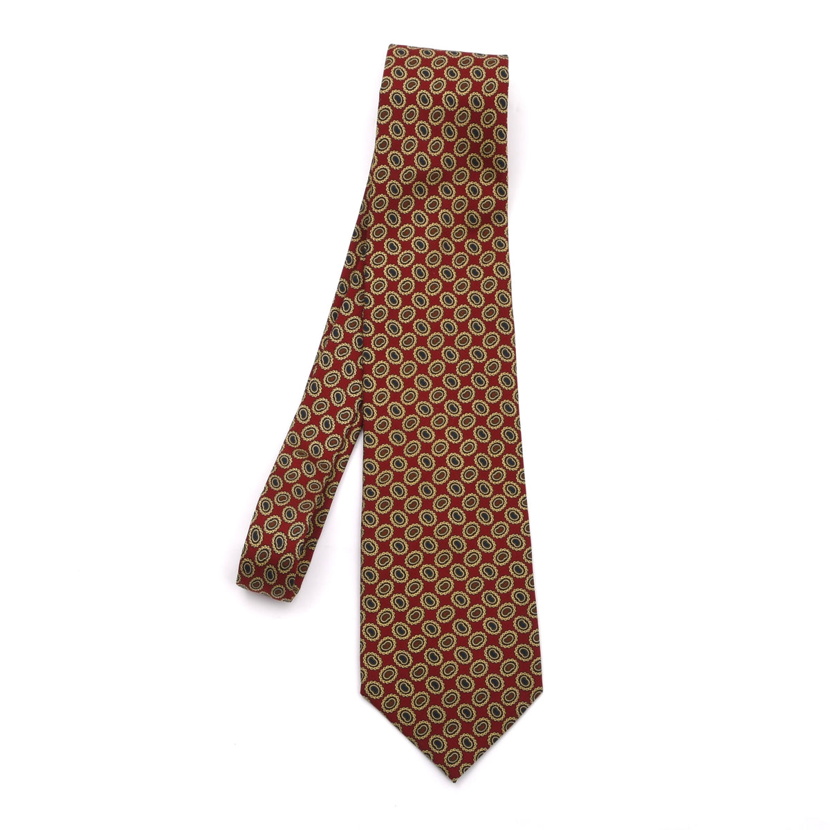 Vintage Burberrys of London Silk Tie Made in England - Red Paisley