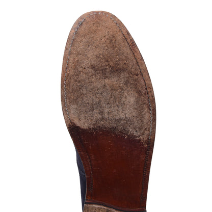 Ludwig Reiter Single Monk Suede Shoes Size 7 1/2 - Blue