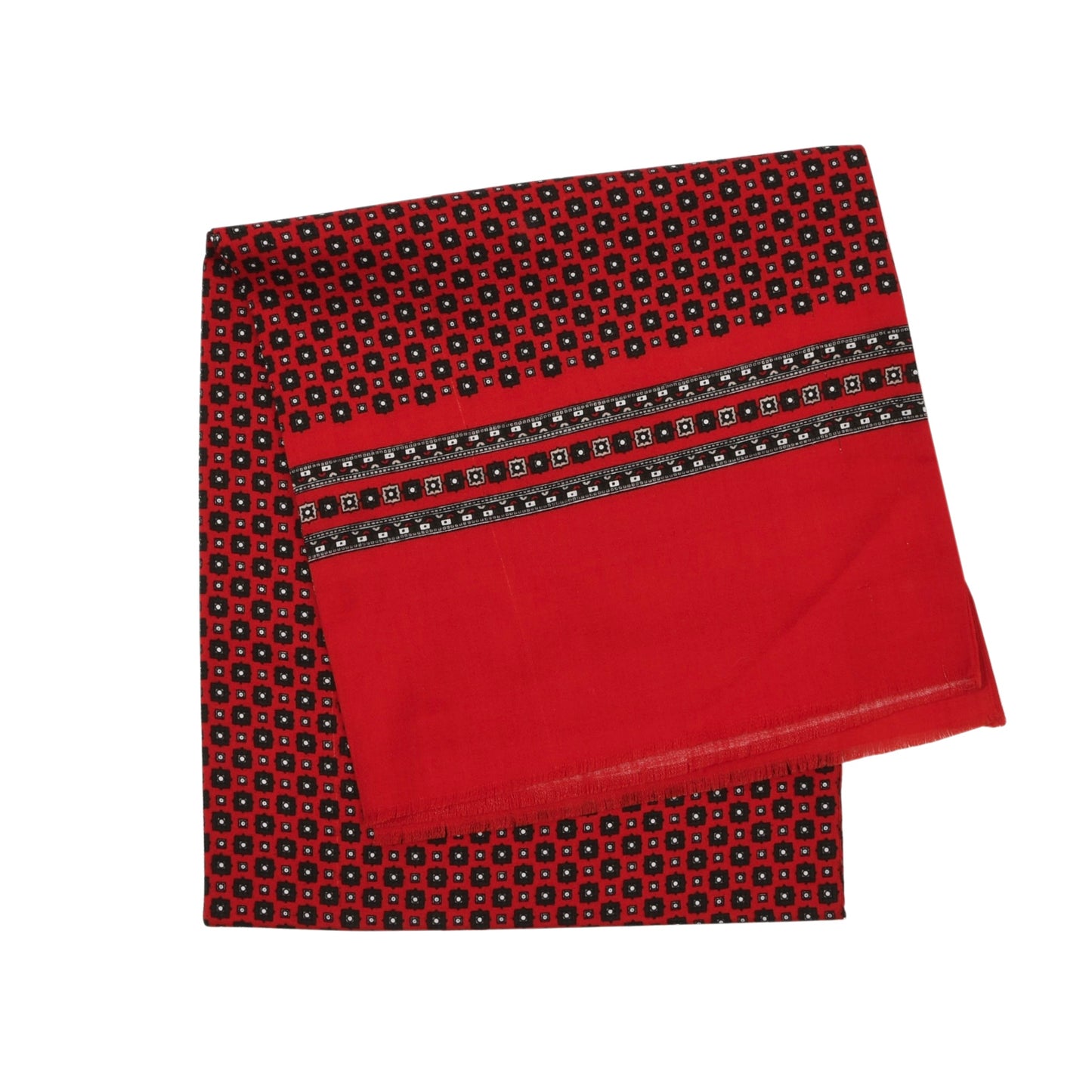 Classic Wool Challis Dress Scarf ca. 123cm - Red Neat