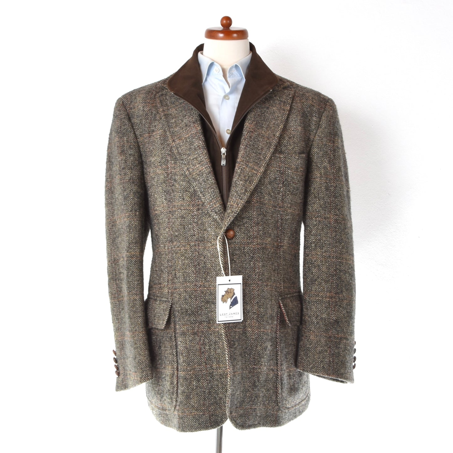 Mario Barutti x Harris Tweed Jacket Size 28/S46 ca. 58cm