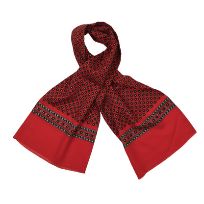 Classic Wool Challis Dress Scarf ca. 123cm - Red Neat