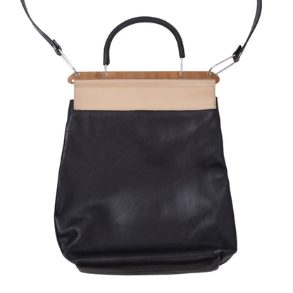 Hommage A Remington x Patrizia Donà Ledertasche 'Elemental' - Schwarz/Beige