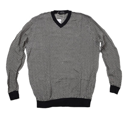 Vintage Versace V2 Cotton Sweater ca. 54.5cm - Zig-Zag