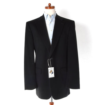 House of Gentlemen 100% Cashmere Jacket Size 54 ca. 60cm - Black