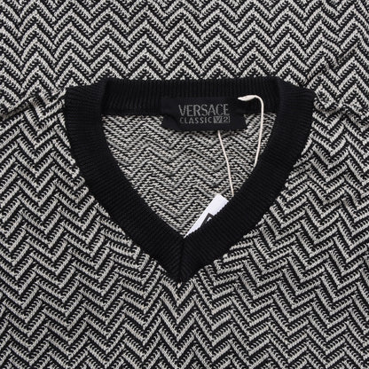 Vintage Versace V2 Cotton Sweater ca. 54.5cm - Zig-Zag