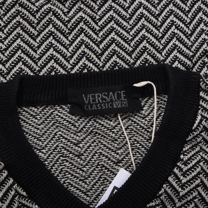Vintage Versace V2 Cotton Sweater ca. 54.5cm - Zig-Zag