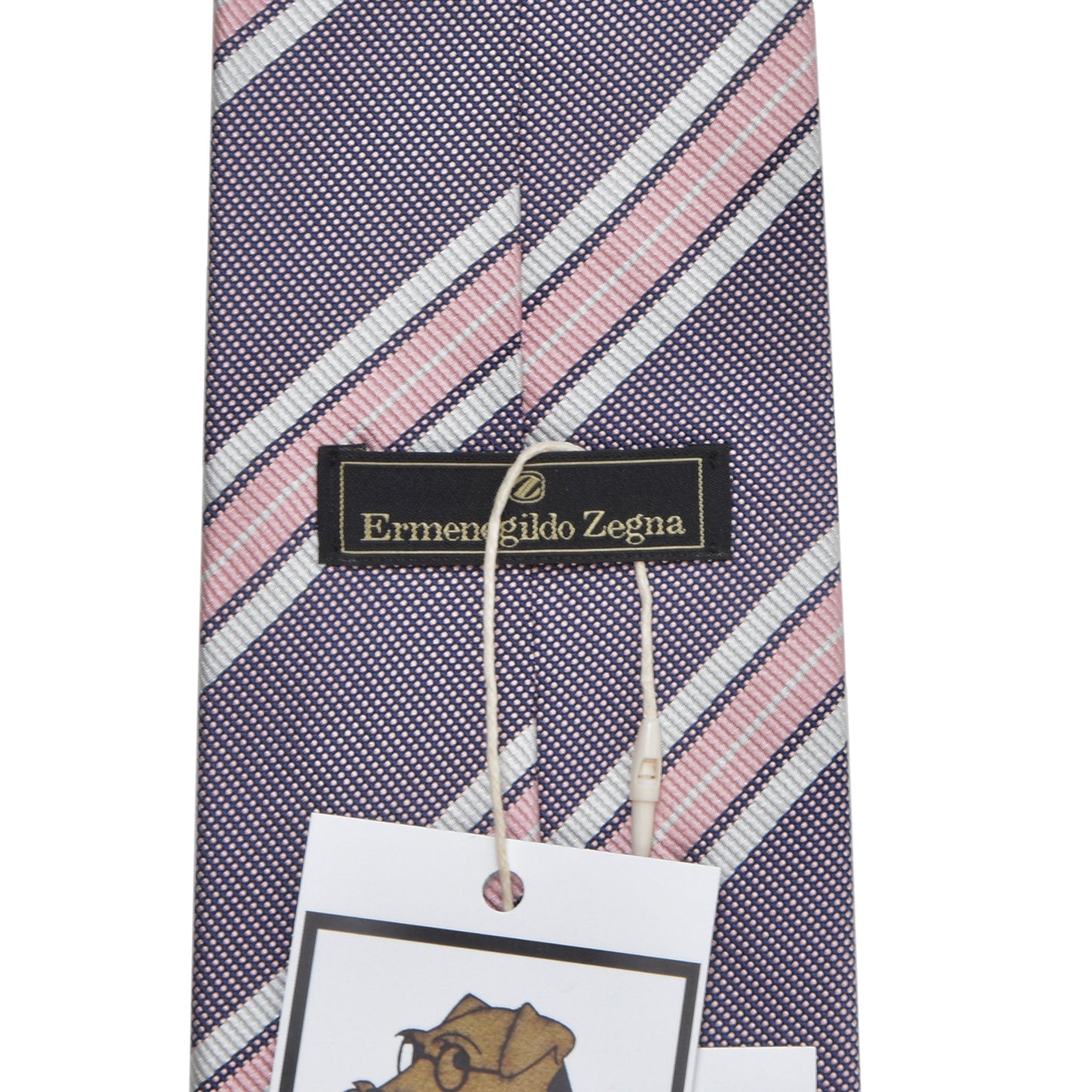 Ermenegildo Zegna Krawatte Seidenkrawatte ca. 145.5cm - Pink Streifen