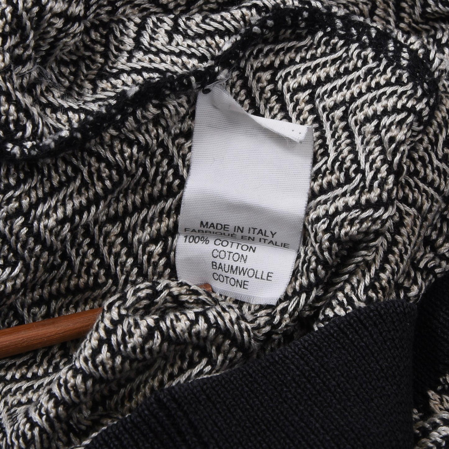 Vintage Versace V2 Cotton Sweater ca. 54.5cm - Zig-Zag