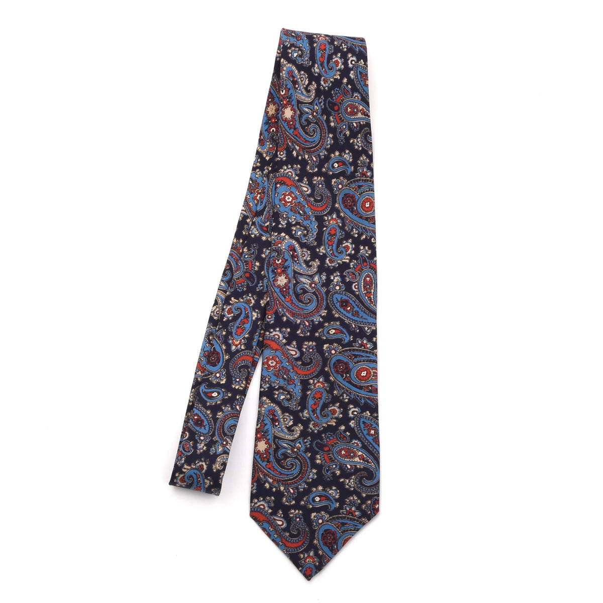 Michelsons of London for Harrod's  Silk Tie Made in England - Blue Paisley