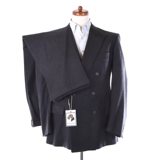 Vintage Ermenegildo Zegna Wool-Cashmere Double-Breasted Suit Chest ca. 54.5cm - Grey
