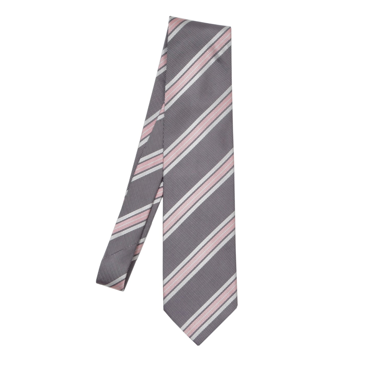 Ermenegildo Zegna Krawatte Seidenkrawatte ca. 145.5cm - Pink Streifen