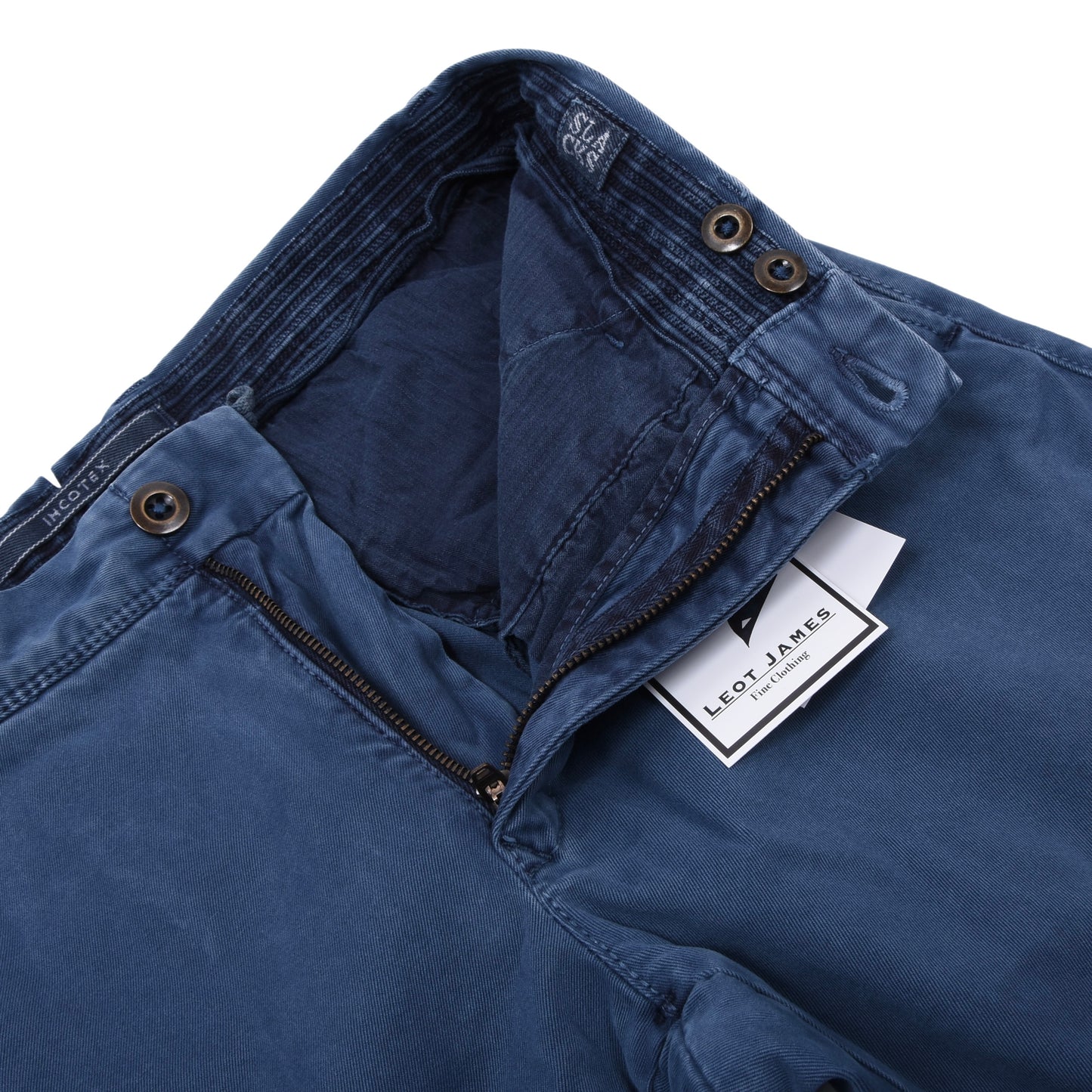 Incotex Hose/Chinos, Größe W31, Slim Fit, ca. 39,5 cm - Blau