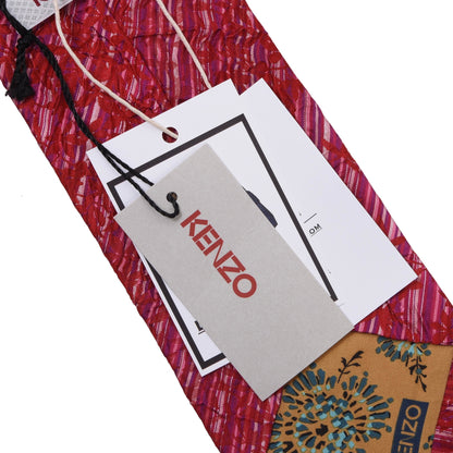 NWT Kenzo Silk Tie ca. 144cm/9.5cm - Pink Seersucker