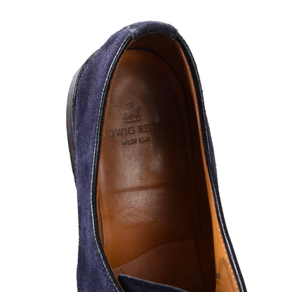 Ludwig Reiter Single Monk Suede Shoes Size 7 1/2 - Blue