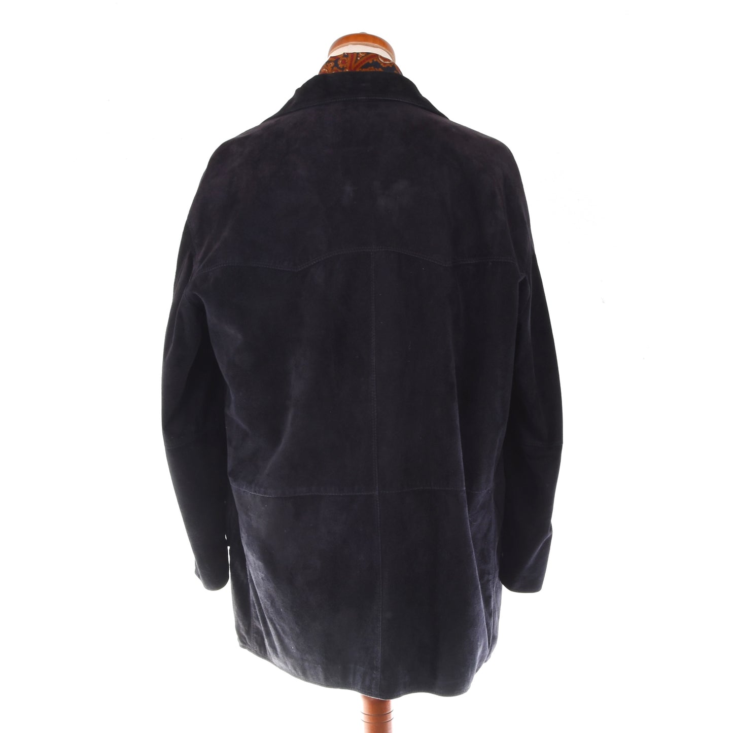 Kido via Roma Suede Leather Jacket - Navy Blue