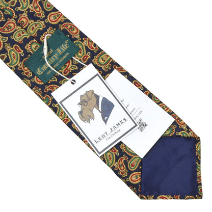 Royal Country Life Silk Tie - Navy Paisley