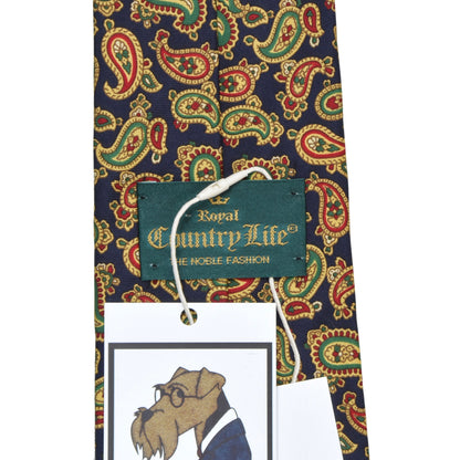 Royal Country Life Silk Tie - Navy Paisley