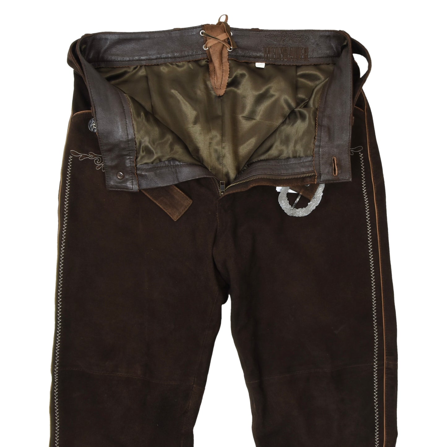 Weinbauer Suede Lederhose/Pants Size 24 - Brown