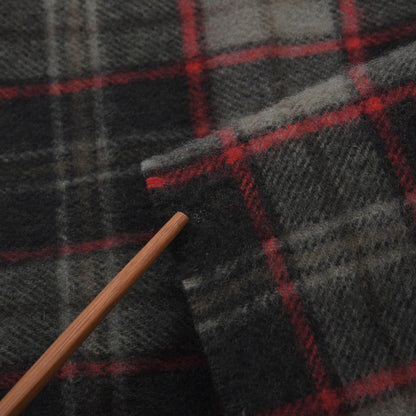 DAKS London Vintage Wool Scarf ca. 137cm - Green Plaid