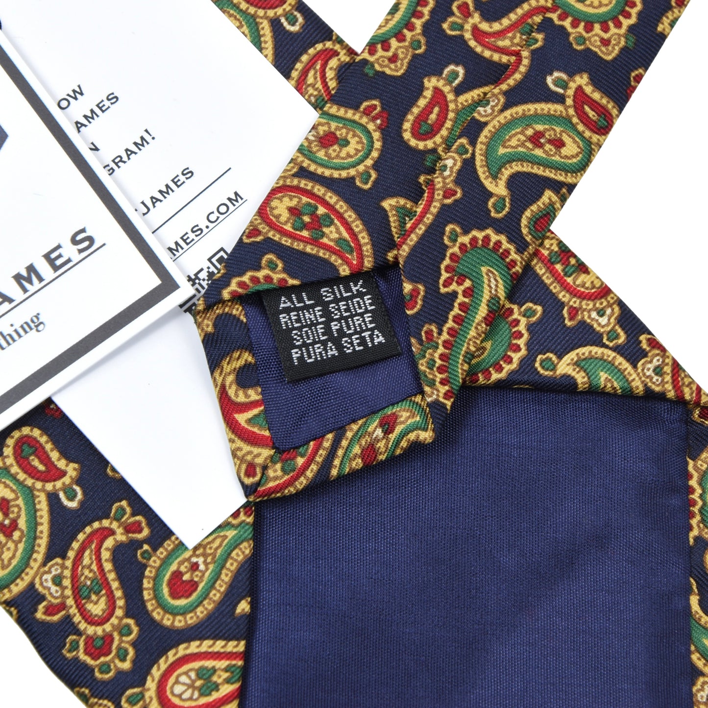 Royal Country Life Silk Tie - Navy Paisley