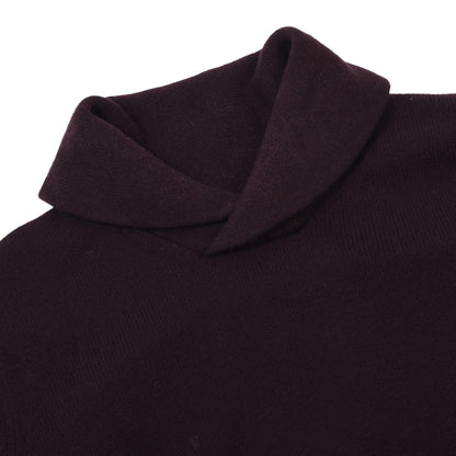 SuitSupply Shawl-Collared Sweater Size S Chest ca. 50.5cm 30% Cashmere - Plum
