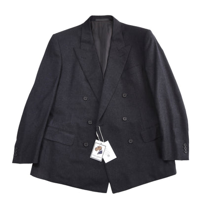 Vintage Ermenegildo Zegna Wool-Cashmere Double-Breasted Suit Chest ca. 54.5cm - Grey