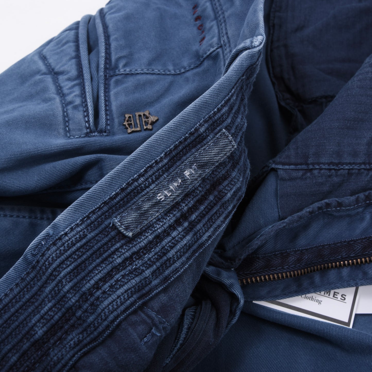 Incotex Hose/Chinos, Größe W31, Slim Fit, ca. 39,5 cm - Blau