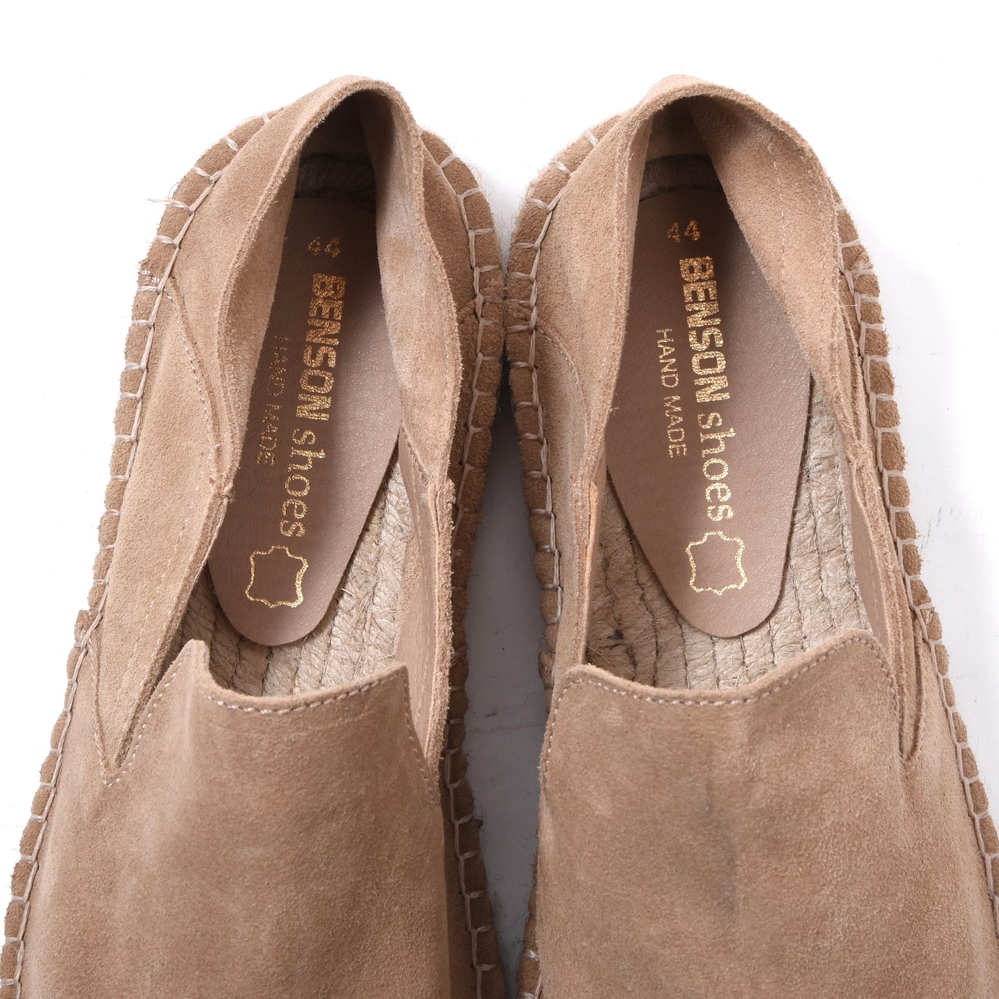 Benson's Shoes Suede Espadrilles Size 44 - Beige