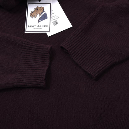 SuitSupply Shawl-Collared Sweater Size S Chest ca. 50.5cm 30% Cashmere - Plum
