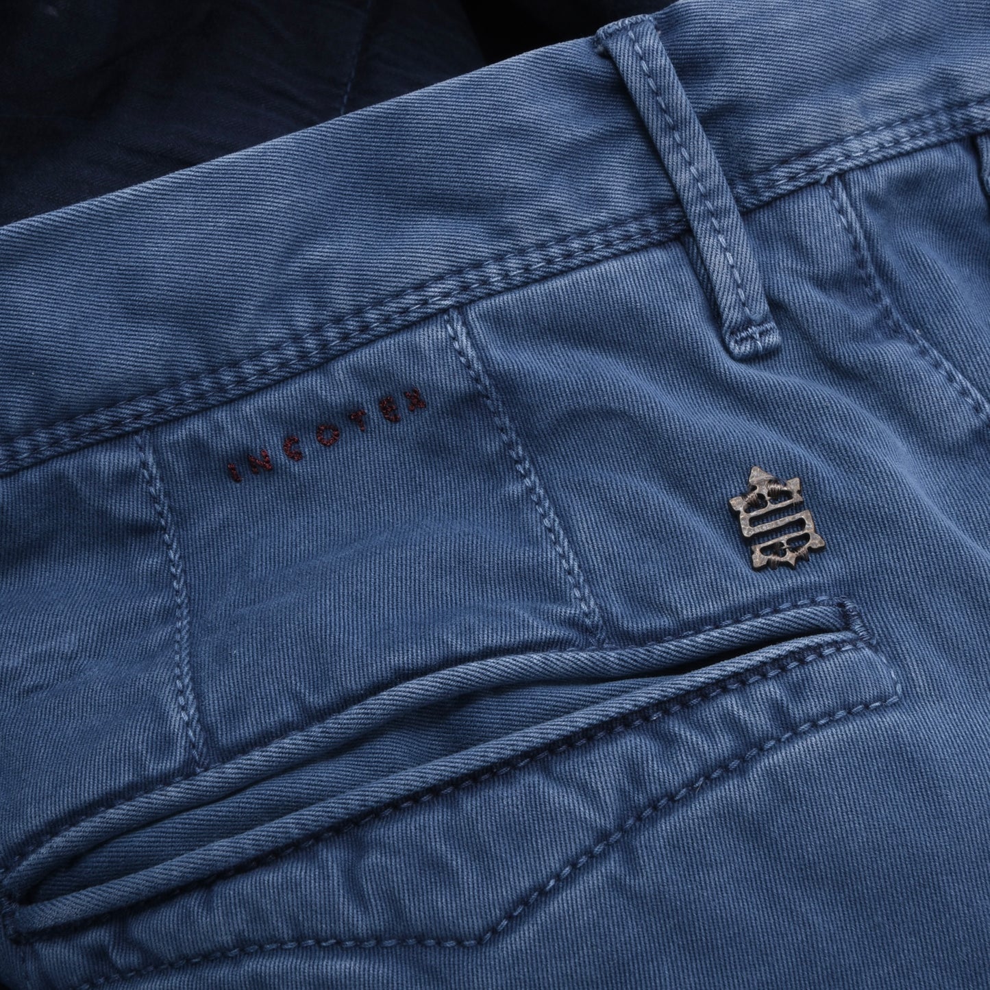 Incotex Hose/Chinos, Größe W31, Slim Fit, ca. 39,5 cm - Blau