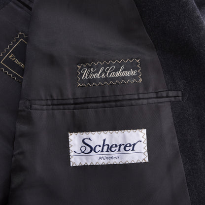 Vintage Ermenegildo Zegna Wool-Cashmere Double-Breasted Suit Chest ca. 54.5cm - Grey