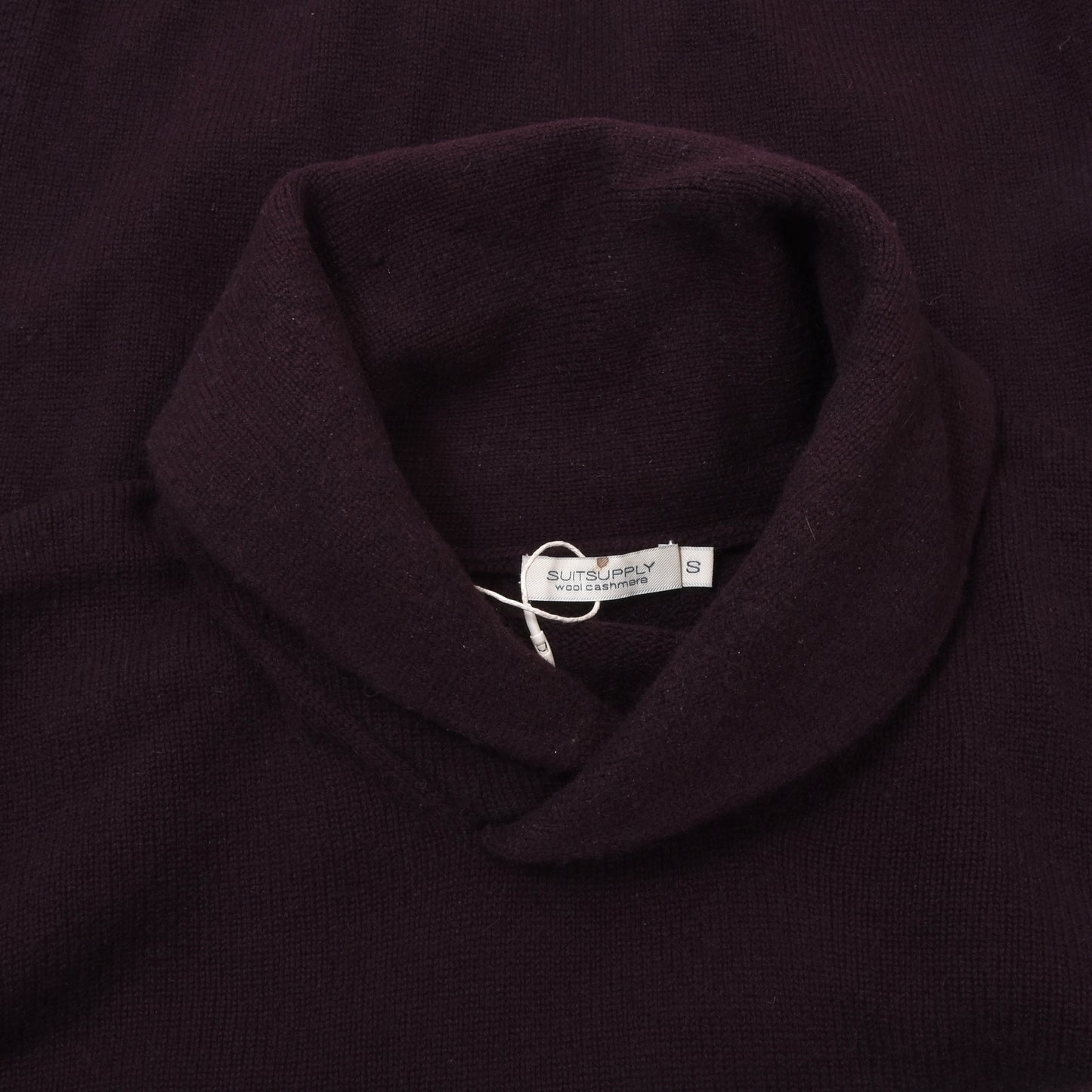 SuitSupply Shawl-Collared Sweater Size S Chest ca. 50.5cm 30% Cashmere - Plum