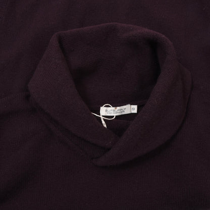 SuitSupply Shawl-Collared Sweater Size S Chest ca. 50.5cm 30% Cashmere - Plum