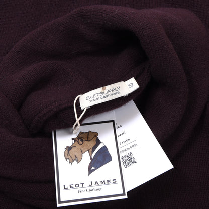 SuitSupply Shawl-Collared Sweater Size S Chest ca. 50.5cm 30% Cashmere - Plum