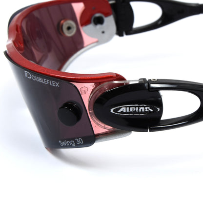 Alpina Swing 30 7592 Radfahrbrillen - Rot und Silber